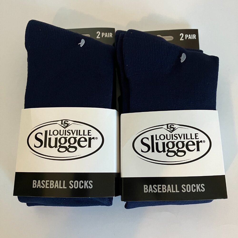 Louisville Slugger Youth Size =10-4 Baseball Socks  Navy Blue 4 pair.